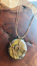 Load image into Gallery viewer, XL Labradorite Crescent Moon Amulet
