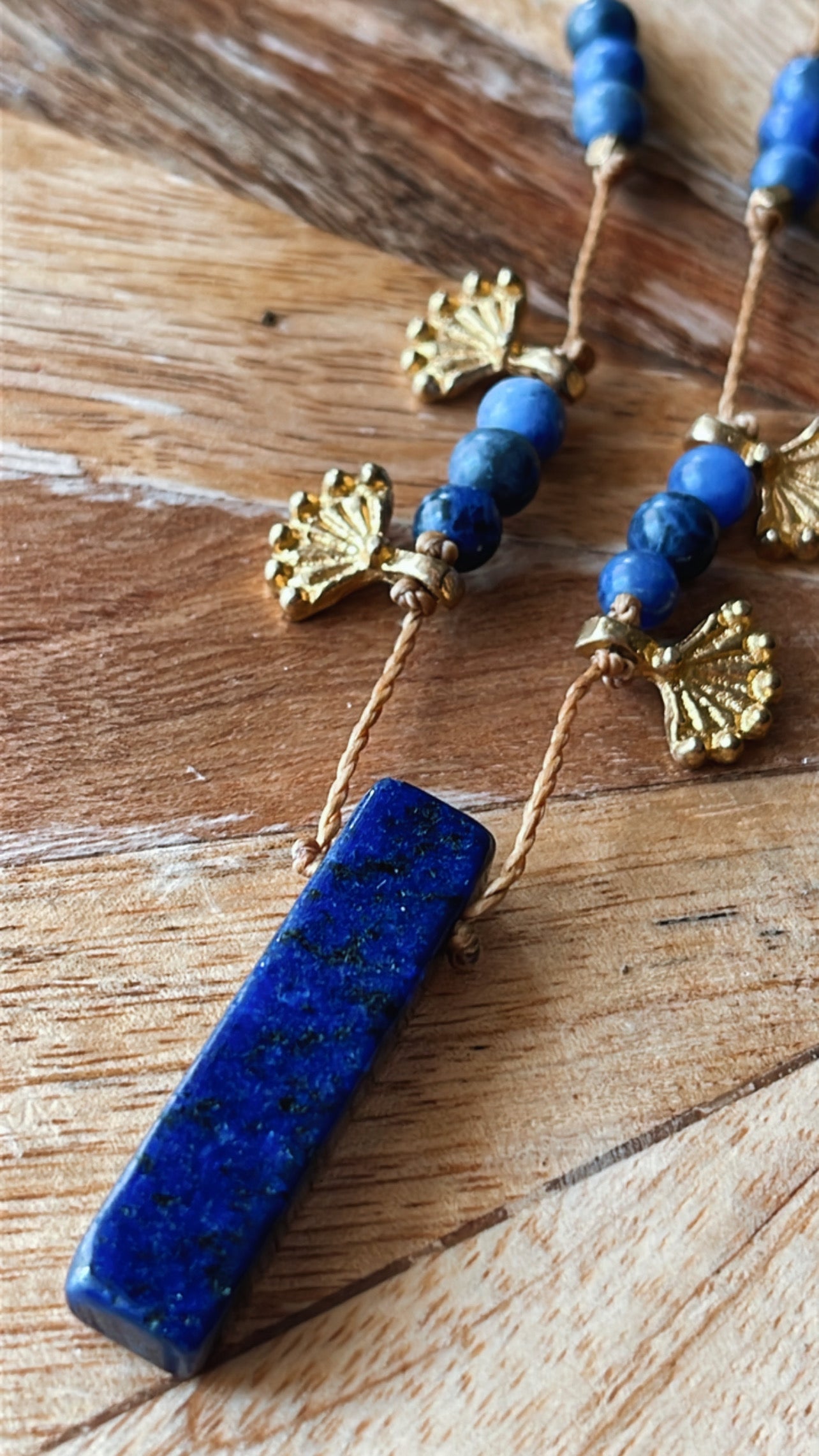 Lapis Lazuli + Sodalite - Brass