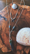 Load image into Gallery viewer, Indian Agate + Green Aventurine Set - Antique Silver
