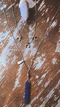 Load image into Gallery viewer, Lapis Lazuli Triple Moon Set - Brass
