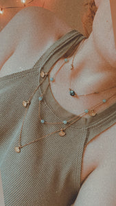 Turquoise + Green Aventurine Set — Brass *made to order*